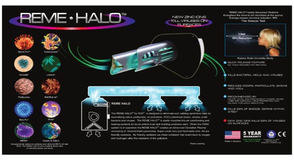 Reme Halo Air Purification System in Periodontist Office